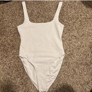 Alexander Wang White Textured Fabric